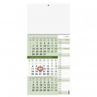 KALENDAR TRODJELNI PLANER ZELENI 2027 OG 