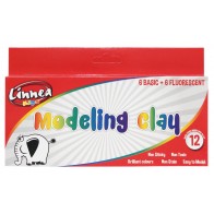 Plastelin LINNEA KIDS 12/1 u kutiji 6basic+6neon 54221A 200g P24/96
