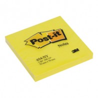 Blok samoljepljiv 76x76mm 100L Post-it 3M 654 neon žuti
