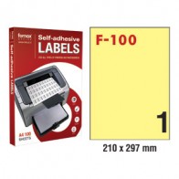 Etikete ILK 210x297mm pk100L Fornax F-100 žute