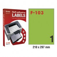 Etikete ILK 210x297mm pk100L Fornax F-103 zelene