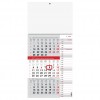KALENDAR TRODJELNI PLANER SIVO CRVENI 2027 OG